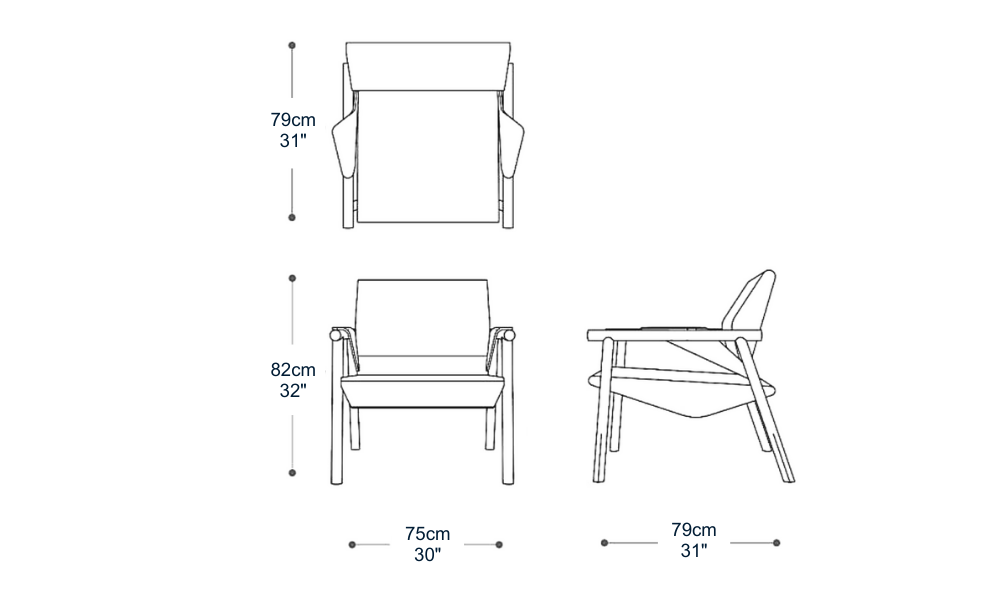 Image of the main dimensions of the product